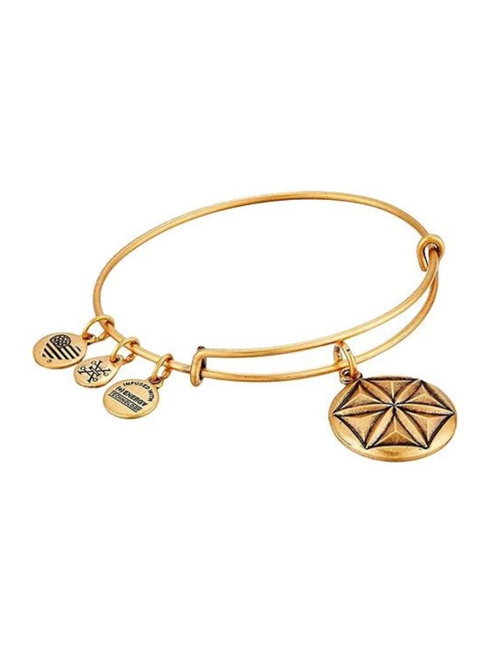 Alex and Ani Aphrodite’s Flower Charm Bangle Bracelet - Gold
